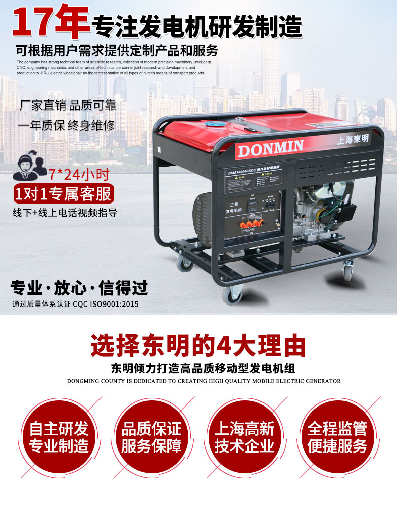 三相15kW汽油發(fā)電機組主圖