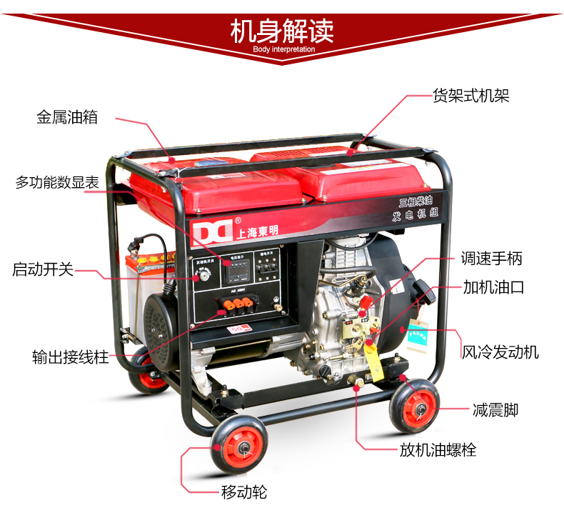  5kW柴油發(fā)電機機身解讀