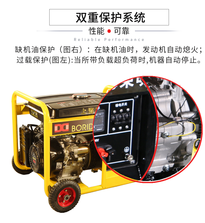 單三相7kw汽油發(fā)電機(jī)特點(diǎn)